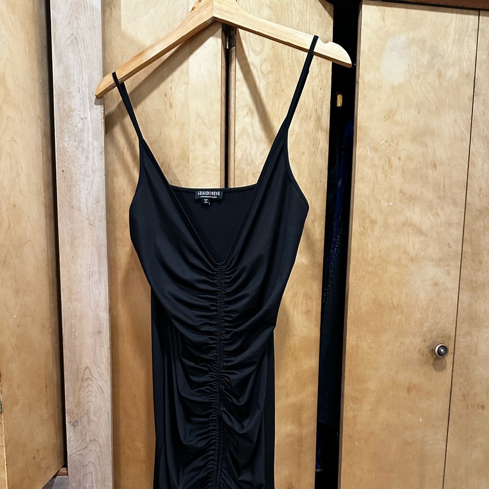 Spaghetti strap scrunch dress